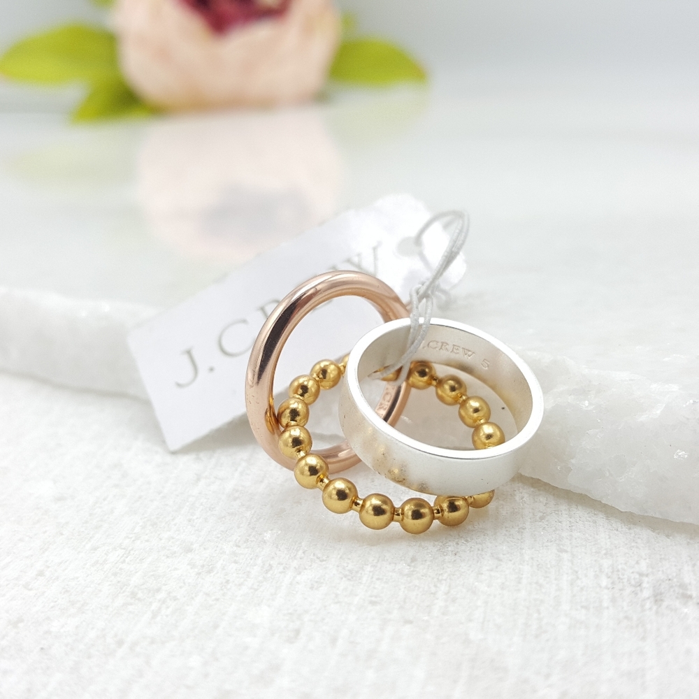 ✔️NWT J. Crew Ring Set - Picture 1 of 4